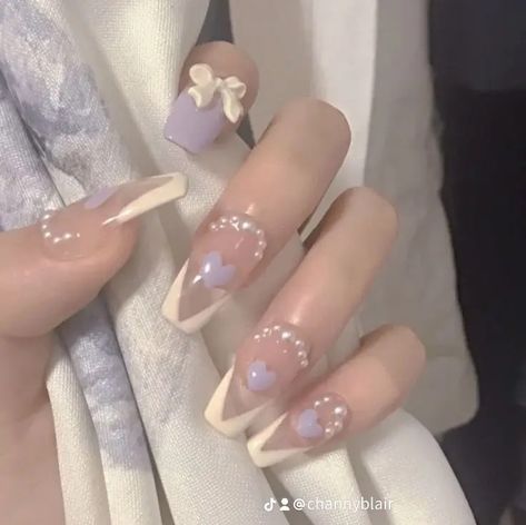 Nail Ideas Asian Style, Almond Acrylic Nails Designs Birthday, Blush Jelly Nails, Asian Nails, Blush Nails, Pretty Gel Nails, Really Cute Nails, Soft Nails, Jelly Nails