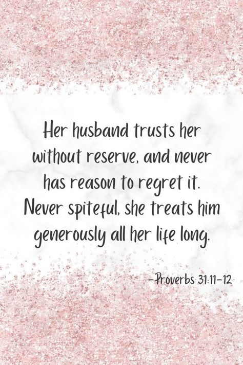 Godly Wife Scripture, Bible Verses For Marriage, Best Wife, Best Bible Verses, Bible Love, Bible Motivation, Marriage Is, Good Wife, Soccer Mom