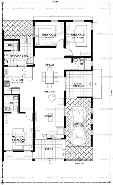 Bedroom Bungalow, 5 Bedroom House Plans, One Storey House, Bungalow Floor Plans, Two Bedroom House, Free House Plans, House Plans 3 Bedroom, House Plans One Story, 4 Bedroom House Plans