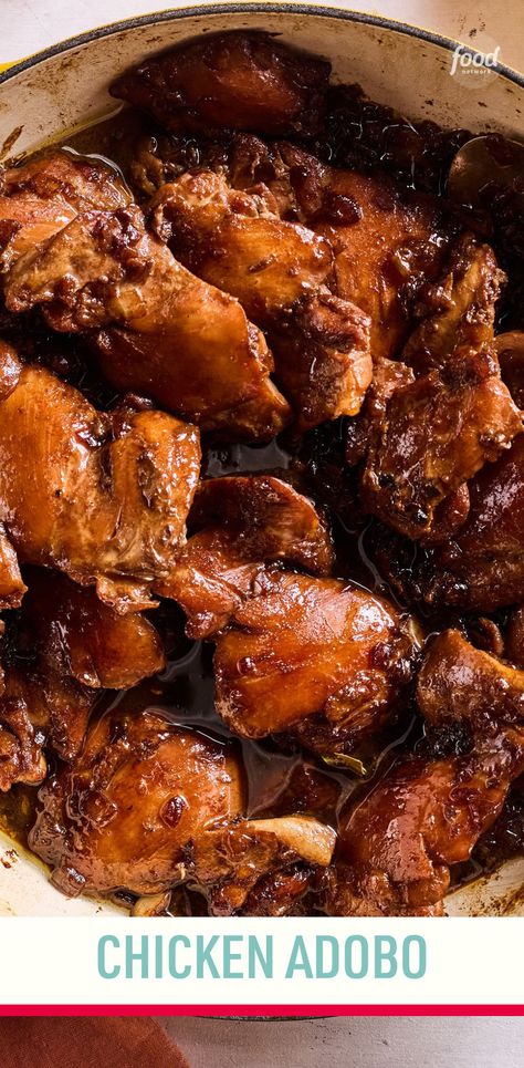 Recipe of the Day: Chicken Adobo 🥘 The delicious soy-and-vinegar braise known as adobo is unofficially the national dish of the Philippines and beloved around the world. This version is made with skinless chicken thighs, a popular protein, although other chicken cuts as well as pork, beef, seafood and even vegetables can star. A big part of the dish’s popularity is its simplicity and how easy it is to customize to individual tastes. Save Richmond Flores' recipe! Smoked Chicken Wings, Chicken Adobo, Adobo Recipe, Adobo Chicken, National Dish, Savory Chicken, Skinless Chicken Thighs, Wing Recipes, Chicken Wing Recipes