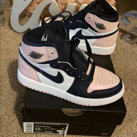 Kids Jordan 1 Atmosphere (Pink Bubble Gum) 12c Jordan Atmosphere, Jordan Shoes Kids, Jordan 1 Atmosphere, Kids Jordan, Bubble Gum, Jordan Shoes, Jordan 1, Gum, Nike Air