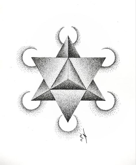 Merkabah Tattoo Design, Merkaba Tattoo Design, Metatron Tattoo, Merkabah Sacred Geometry, Merkaba Art, Merkaba Tattoo, Sacred Geometry Meanings, Pointalism Art, Geometric Owl Tattoo