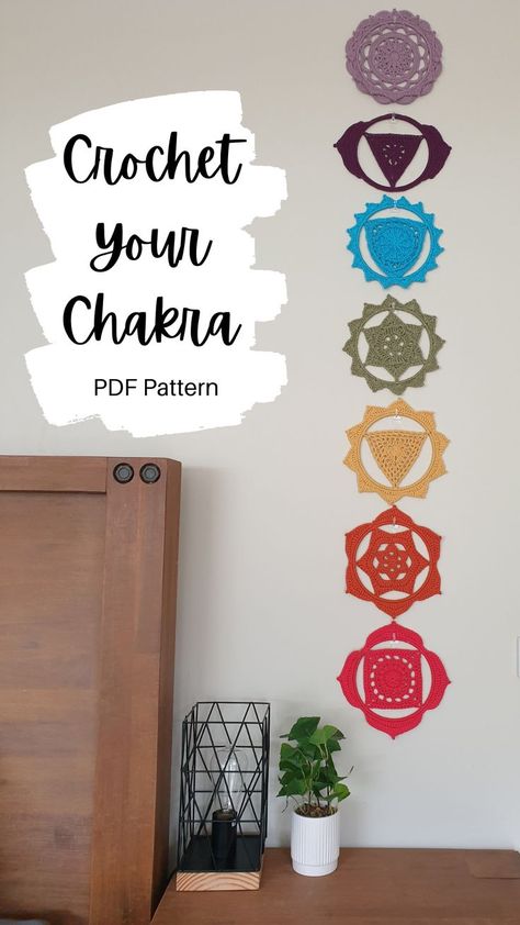 Spiritual Crochet Patterns, Spiritual Crochet Ideas, Crochet Hamsa Free Pattern, Spiritual Crochet Patterns Free, Crochet Spiritual Patterns, Metaphysical Crochet, Crochet Wall Art Mandala Free Pattern, Namaste And Crochet, Crochet Wall Mandala