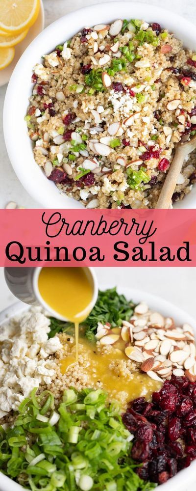 Easter Salads, Lemon Dijon Dressing, Salads Green, Cranberry Quinoa, Cranberry Quinoa Salad, Easter Salad, Salad With Pomegranate, Quinoa Recipes Healthy, Recipes Easter