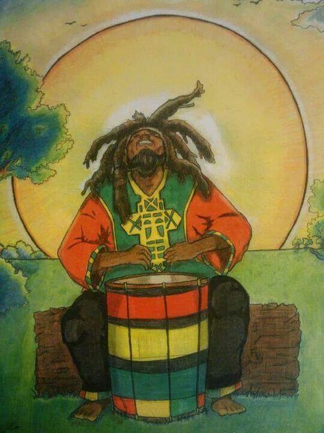 Rasta art Rasta Artwork, Reggae Aesthetic, Reggae Music Art, Rastafari Art, Jamaican Art, Rasta Art, Rastafarian Culture, Reggae Art, Ska Music