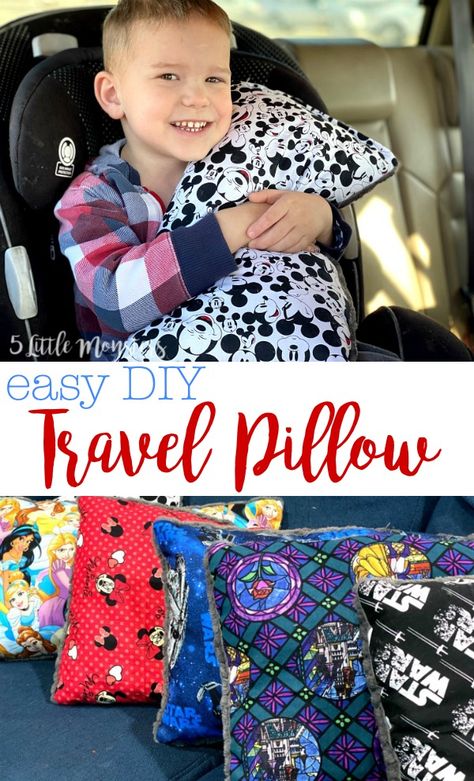 5 Little Monsters: Easy DIY Travel Pillow Small Pillows Diy, Diy Pillows For Kids, Travel Pillow Diy, Pillows For Kids, Travel Pillow Pattern, Eyes Crochet, Kids Travel Pillows, Fat Quarter Projects, Sew Quilt