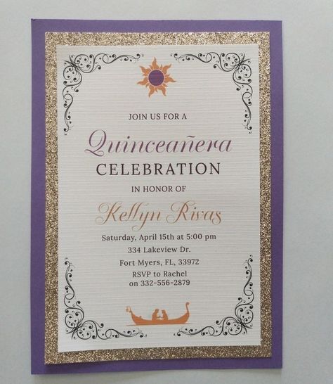 Quince Invitations Tangled, Rapunzel Theme Quinceanera Invitations, Rapunzel Theme Invitation, Repunzel Quince Invitations, Rapunzel Inspired Quinceanera, Rapunzel Sweet 16 Invitation, Tangled Rapunzel Invitations, Tangled Quinceanera Theme Invitation, Rapunzel Quinceanera Invitations