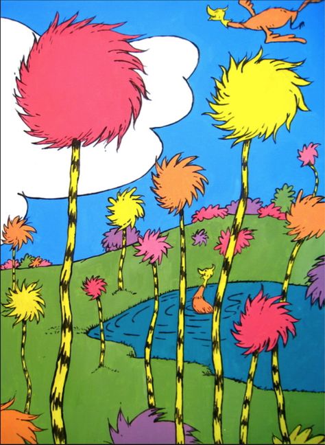 Truffula Tree Forest from The Lorax The Cat In The Hat, Cat In The Hat, Dr Seuss, Trees