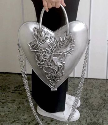 3d Printed Heart, 3d Heart, Central Saint Martins, Heart Bag, Lady Dior Bag, Ted Baker Icon Bag, Fashion Bags, Heart Shapes, Top Handle Bag