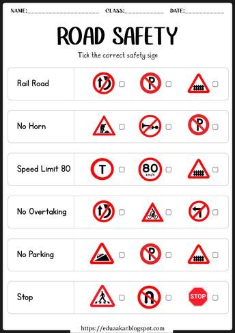 Road Safety Worksheet Street Safety Worksheets, Road Safety Worksheet, National Road, Road Safety, Kindergarten Worksheets, Alphabet, Yoga, Road, Quick Saves