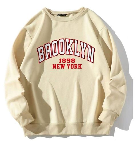 Euphoria Clothing, Woman Sweatshirt, New York Sweatshirt, Winter Streetwear, Brooklyn New York, Fashion Woman, Casual Street Style, Direct To Garment Printer, Clothing Patterns