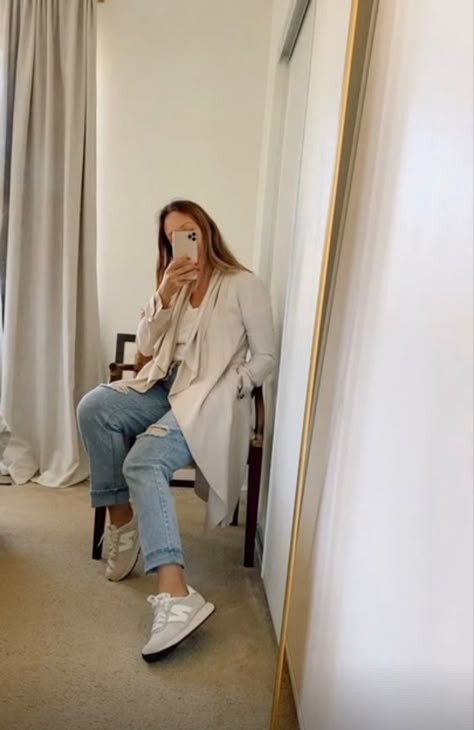 Casual outfit idea Nb574 Outfit, New Balance 574 Outfit Women Summer, Trendy Beige Sneakers For Everyday, New Balance 237 Women Outfit, Everyday Beige Sneakers, New Balance 237 Outfit, New Balance Shoes Women's Outfit, Women’s New Balance 327 Outfit, Beige Sneakers Women Outfit