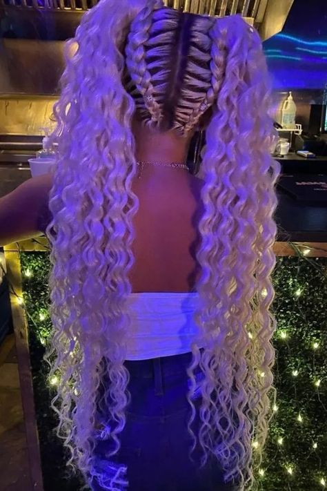 Super Long High Pigtails Rave Hair, Pigtail Braids, Braids With Extensions, Braids For Long Hair, Ponytail Hairstyles, Hair Designs, Trendy Hairstyles, Pretty Hairstyles, Summer Hairstyles