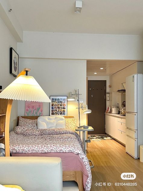 Korean Studio Apartment Small Spaces, Condo Room Ideas, Small Condo Room Ideas, Korean Dorm Room, Condo Interior Design Small Philippines Studio Type, Long Apartment Layout, Korean Apartment Interior Small Spaces, Korean Small Apartment, Small Korean Apartment