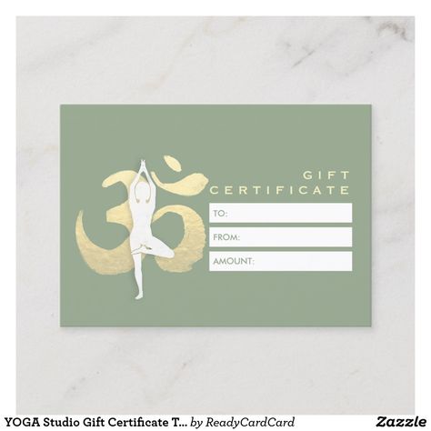 YOGA Studio Gift Certificate Tree Pose OM Symbol Root Chakra Symbol, Yoga Meditation Poses, Vision Planner, Yoga Instructor Business Card, Meditation Poses, Poses Yoga, Life Coach Quotes, Chakra Symbols, Therapy Gift