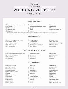 Popsugar wedding registry checklist #allaboutwedding Wedding Registry Checklist, Wedding Checklist Printable, Planning School, Wedding Planner Checklist, Registry Checklist, Event Planning Business, Wedding Register, Planning Checklist, Wedding Costs