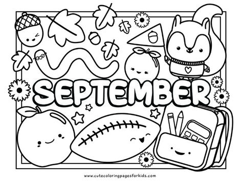 Month Of The Year Coloring Pages, October Colouring Pages, Free October Coloring Pages, Coloring Pages October, Toddler Fall Coloring Pages, Halloween Cute Coloring Pages, October Coloring Sheets, October Coloring Sheet, Fall Coloring Sheets For Kids