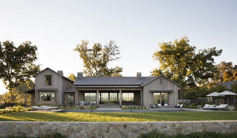 Modern Farmhouse — Strata Landscape Architecture Paige Aesthetic, Arcanum Architecture, Scandinavian Exterior, Ranch Makeover, California Farm, Dormer Roof, Entry Area, Scandinavian Farmhouse, Barn House Design