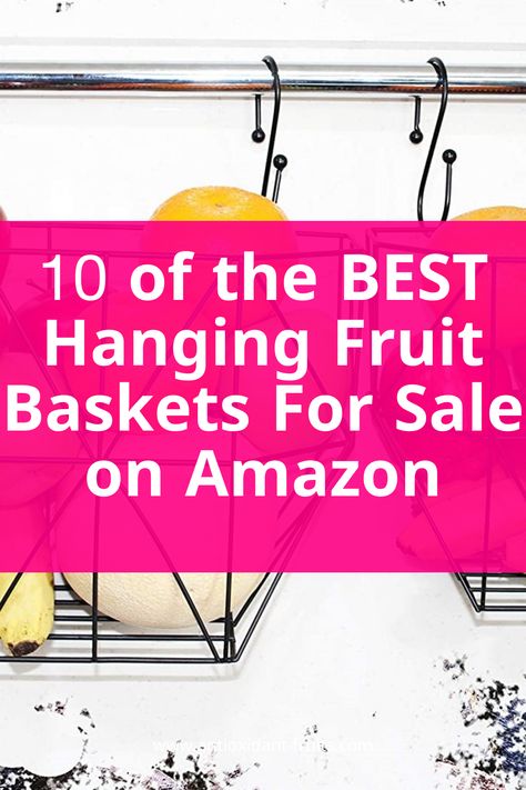 fruit baskets amazon Hanging Fruit Basket Ideas, Diy Hanging Fruit Basket, Fruit Basket Ideas Kitchen, Kitchen Hanging Baskets, Produce Baskets, Storing Fruit, Hanging Fruit Baskets, Snack Organizer, Kitchen Hanging