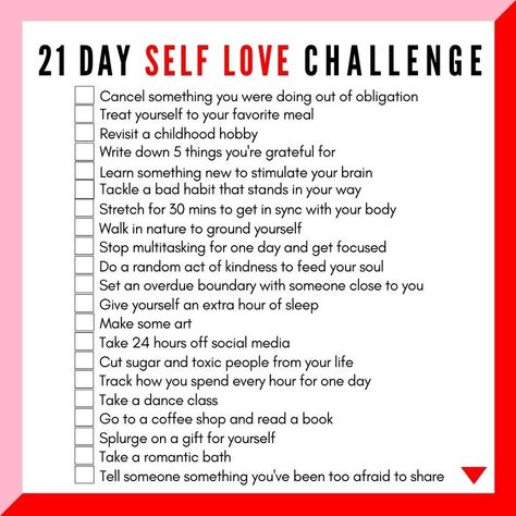 21 Day Self Care Challenge, 21 Day Self Love Challenge, Forms Of Self Love, Challenges Ideas, Self Love Challenge, Self Esteem Activities, Celebrate Yourself, Photo Tag, Practicing Self Love