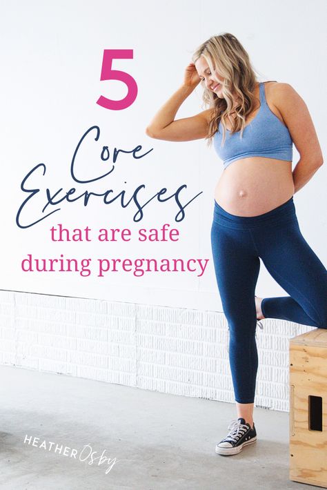 Pregnancy Core Workout, Exercise When Pregnant, Pregnancy Ab Workout, Exercises During Pregnancy, Pregnancy Abs, Safe Core, Best Pregnancy Workouts, First Trimester Workout, Yoga Pregnancy