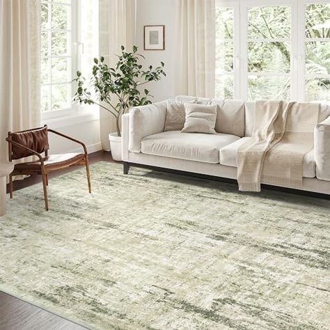 6x9 Rug Living Room, Green Living Room Rug, Green Rug Living Room, Olive Living Rooms, Sage Green Rug, Area Rug Green, Apartment Vibes, Rugs For Bedroom, Green Bedroom