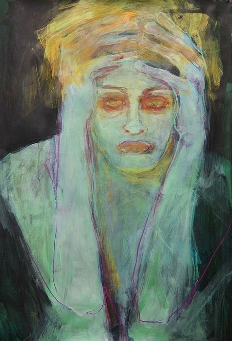 Barbara Kroll, Abstract Painting, A Woman, Hair, Art