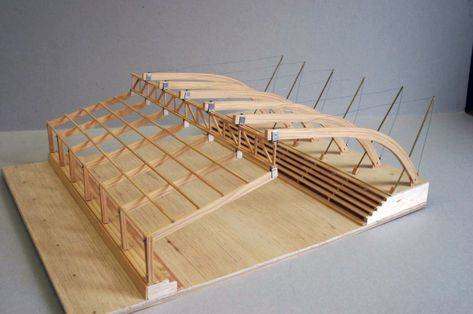 Structural Engineering Design Projects, Cable Structure Architecture, Diy Projects Wood, Construction Details Architecture, Wood Working Ideas, Pins Ideas, Wood Truss, Wood Working Projects, Woodwork Diy