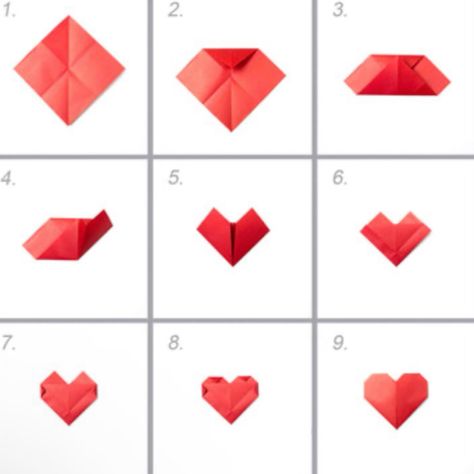 Valentine Origami, Origami Návody, Paper Hearts Origami, Valentines Origami, Origami Cards, Cute Origami, Origami Love, Origami Patterns, Instruções Origami