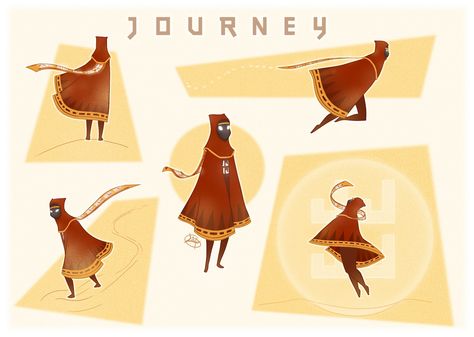 Even significant character abilities such as speaking and jumping in Journey have to be figured out by the player. Journey Tattoo, Games Journey, I Tried My Best, Gaming Tattoo, Game Character Design, Weird Creatures, Friends Show, Gorgeous Art, Wonderful Images