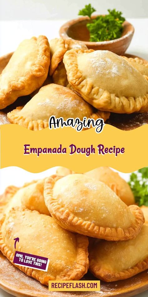 Want to impress your guests with a light dinner option? This empanada dough recipe is the perfect solution, offering a delightful twist to traditional meals! You can customize it to your taste with different fillings. Make sure to save this for your next culinary adventure! Empanadas Filling Recipe, Flaky Empanada Dough Recipe, Fried Empanadas Recipe, Sweet Empanada Dough Recipe, Easy Empanada Dough, Empanada Dough Recipe, Empanadas Recipe Dough, Homemade Empanadas, Easy Empanadas Recipe