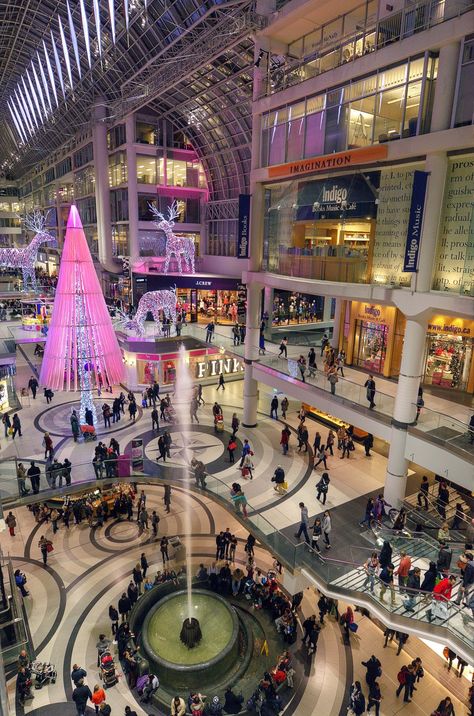 Eaton Centre Toronto, Toronto Eaton Centre, Shopping Mall Design, Visit Toronto, Eaton Centre, Toronto Photography, Toronto City, Mall Design, Centre Commercial