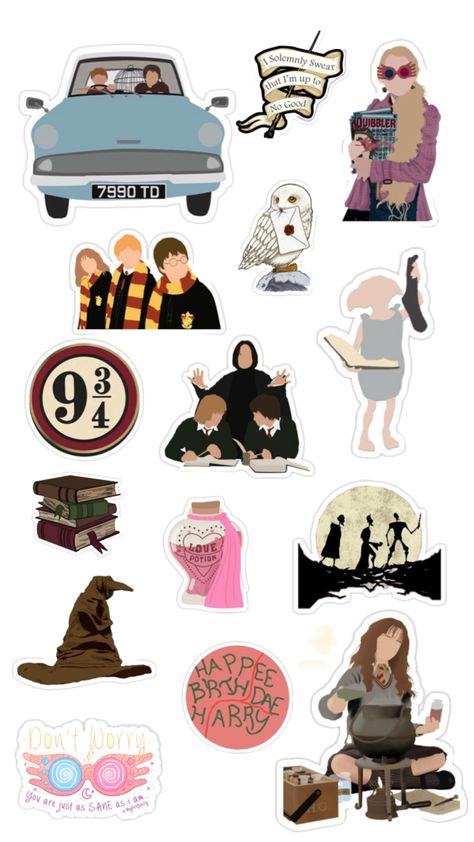 Harry Potter Gift Box, Stickers Harry Potter, Harry Potter Scrapbook, Harry Potter Journal, Cumpleaños Harry Potter, Harry Potter Stickers, Harry Potter Poster, Harry Potter Gifts, Disney Sticker