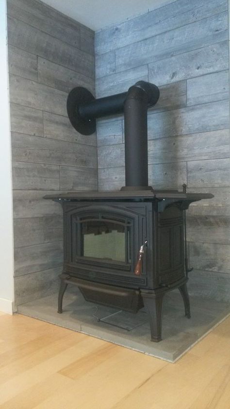 Wood Burner Fireplace Ideas, Wood Stove Tile, Kitchen Wood Stove, Soapstone Tile, Corner Wood Stove, Wood Stove Surround, Wood Stove Chimney, Stove Surround, Wood Stove Ideas