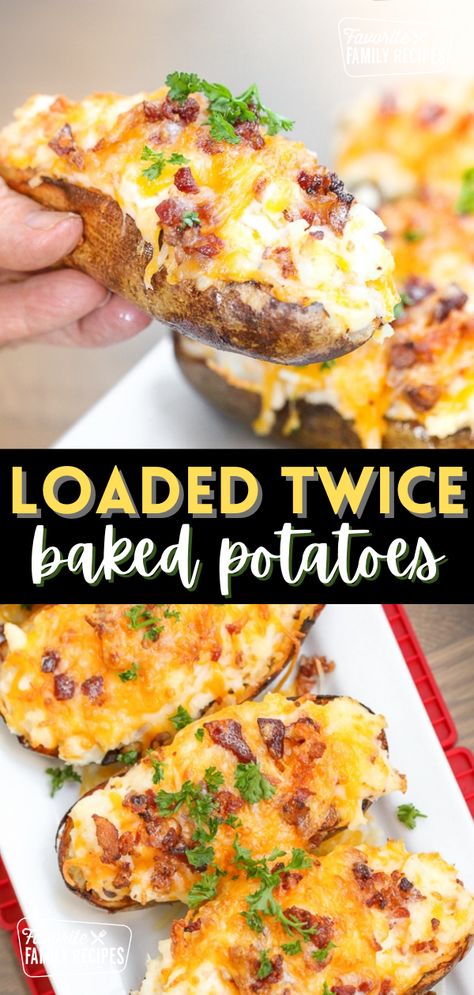 Twice Bakes Potato’s, Restuffed Baked Potatoes, Twice Loaded Baked Potato, Recipes For Twice Baked Potatoes, Twice Baked Potatoe Skins, Two Ed Baked Potatoes, The Best Twice Baked Potatoes, Double Stuffed Potatoes Recipes, Twice Baked Stuffed Potatoes