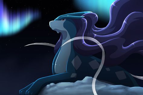 Suicune Pokemon Art, Suicune Wallpaper, Suicune Art, Pokemon Suicune, Suicune Pokemon, Entei Pokemon, Mythical Pokemon, Pokemon Universe, Pokemon Theme