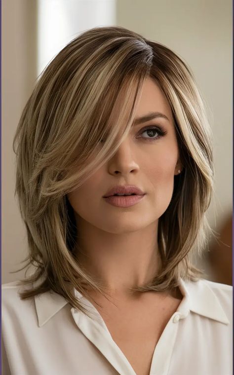 Best Winter Medium Haircuts : Chic Styles for Effortless Elegance Women’s Medium Haircut, Layered Lob With Curtain Bangs, Haircuts 2024, Medium Haircuts, Wavy Style, Sleek Bob, Close Up Portraits, Layered Bob, Trendy Winter