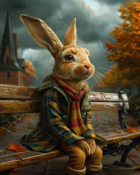 Imaginative Impressions: Creative 8x10 Art Prints for Unique Minds 70136025 | eBay Elegant Animals, Scotland Wallpaper, York Terrier, Kewpie Art, Autumn Animal, Fall Collage, Hare Art, Rabbit Artwork, Autumn Animals