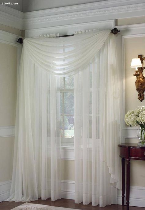 Curtain Inspiration, Window Curtains Bedroom, Cheap Curtains, Sheer Drapes, Custom Drapes, Comfortable Bedroom, Bedroom Windows, Home Curtains, White Curtains