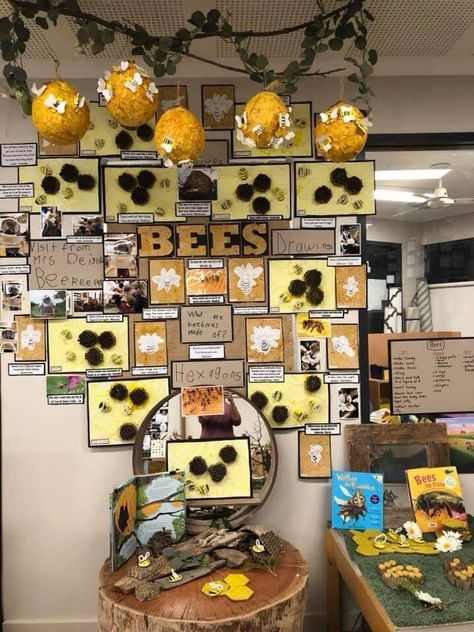 Bee Keeper Dramatic Play, Insect Dramatic Play Preschool, Bee Dramatic Play, Bee Inquiry, Minibeast Display, Bee Festival, Kindergarten Art Crafts, Bee Life Cycle, Bee Crafts For Kids