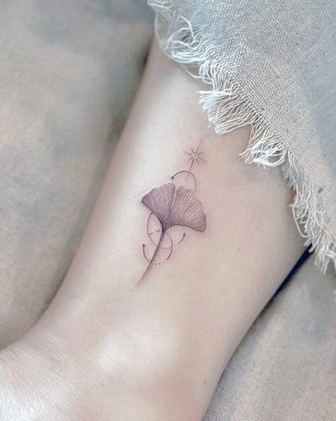 Top 100 Best Ginkgo Leaf Tattoos For Women - Leaves Design Ideas Ginkgo Tattoo Minimal, Leaf Tattoos For Women, Ginkgo Leaf Tattoo, Tattoo Armband, Inner Wrist Tattoos, Butterfly Tattoos Images, Mama Tattoo, Whimsical Tattoos, Nice Tattoos