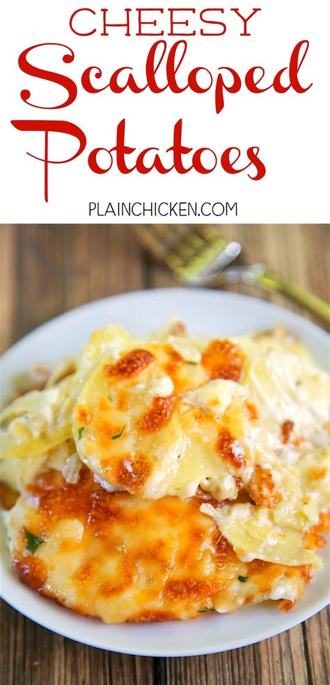 Scalloped Potatoes With Cream, The Best Potatoes, Easy Cheesy Scalloped Potatoes, Cheese Scalloped Potatoes, Heavy Cream Recipes, Homemade Scalloped Potatoes, Best Potatoes, Cheesy Scalloped Potatoes Recipe, Best Scalloped Potatoes