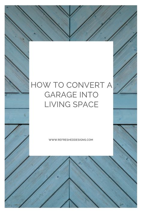 How to convert a garage into living space Closing In A Garage, Garage Into Living Space, Garage Bedroom Conversion, Inlaw Suite, Garage To Living Space, Converted Garage, Garage Renovation, Building A Garage, Build Your House