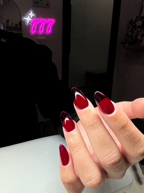 jelly burgundy gel-x nails Burgundy Jelly Nails, Fall Jelly Nails, Burgundy Nails, Dark Burgundy, Jelly Nails, Jelly, Nail Designs, Nails, Makeup