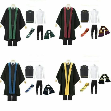 Hogwarts School Uniform, Harry Potter Uniform, Harry Potter Halloween Decorations, Hufflepuff Outfit, Slytherin Fashion, Hogwarts Uniform, Harry Potter School, Hogwarts Outfits, Harry Potter Halloween