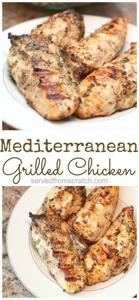 Super easy Mediterranean Grilled Chicken Breasts Mediterranean Grilled Chicken, Chicken Thights Recipes, 1000 Calorie, Easy Mediterranean Diet Recipes, Resep Diet, Grilling Chicken Breast, Grilled Chicken Recipes, Mediterranean Diet Recipes, Poultry Recipes