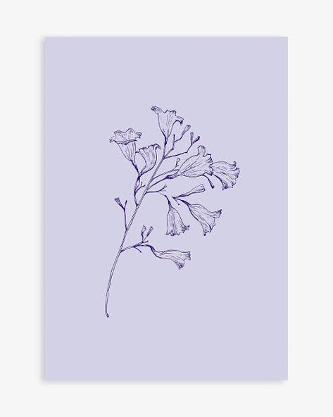 Jacaranda Flower Drawing, Jacaranda Tree Drawing, Jacaranda Flower Tattoo, Jacaranda Illustration, Jacaranda Tree Tattoo, Jacaranda Tattoo, Jacaranda Flower, Tree Tattoo Art, Natural Drawing