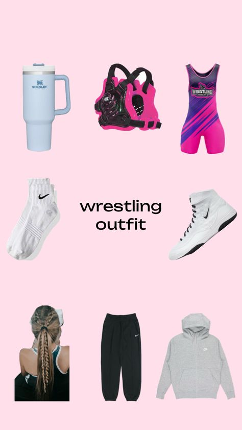 #wrestling #wrestlingismyfavsport #wrestling girl #outfit inspo #cute Women Wrestling Outfits, Wrestling Aesthetic Girl, Wrestling Bag Essentials, Wrestling Tips, Wrestling Diet, Wrestling Aesthetic, Wrestling Workout, Girls Wrestling, Wrestling Headgear