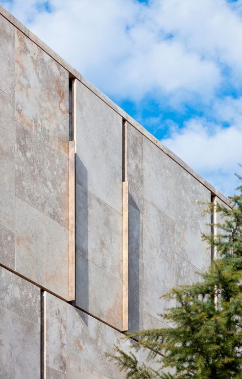 Tod Williams - Billie Tsien Architects, Michael Moran · The Barnes Foundation · Divisare Stone Facade Design, Purple Bedroom Design, Downtown Philadelphia, Facade Pattern, Foundation Collection, Barnes Foundation, Wood Wall Panels, Stone Facade, Stone Architecture