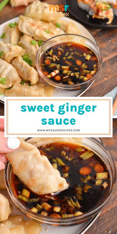 Sweet Ginger Sauce, Ginger Sauce Recipe, Asian Sauce Recipes, Asian Dipping Sauce, Homemade Sauce Recipes, Dipping Sauces Recipes, Chinese Cooking Recipes, Asian Sauce, Ginger Sauce